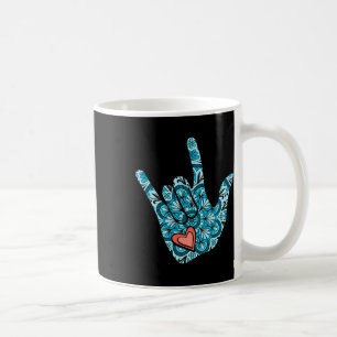 Asl Sign Language I Love You Gesture Heart Deaf Aw Coffee Mug