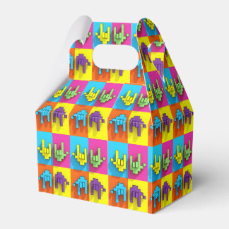 ASL Sign Language Pixel Love Pop Favour Box