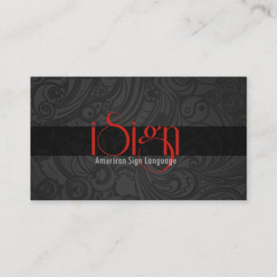 ASL, Sign Language, Translator, Business Card