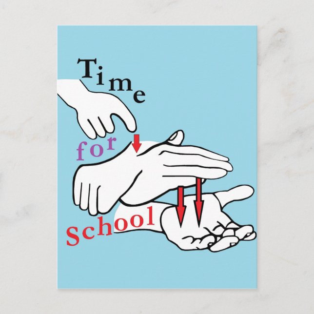 ASL Time for School Postcard (Front)