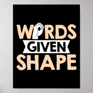 ASL Words given shape American Sign Language 