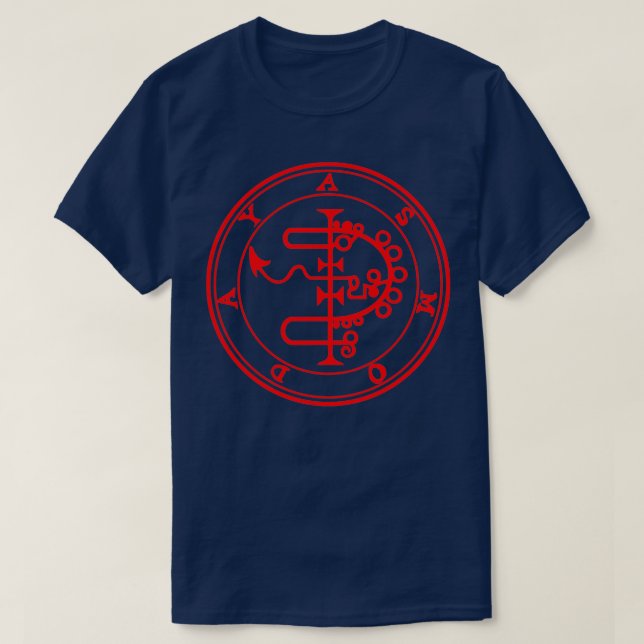 Asmodeus Ars Goetia Sigil Red T-Shirt (Design Front)