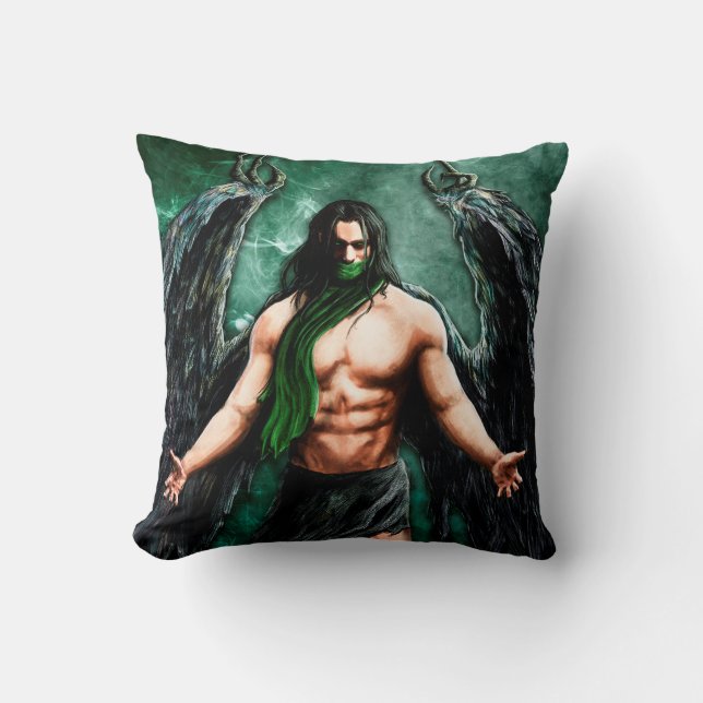 Asmodeus Throw Pillow (Front)
