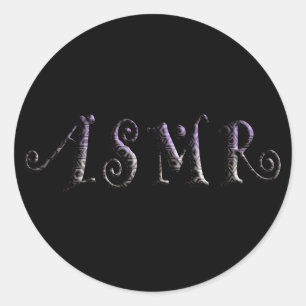 ASMR 3D Text Classic Round Sticker
