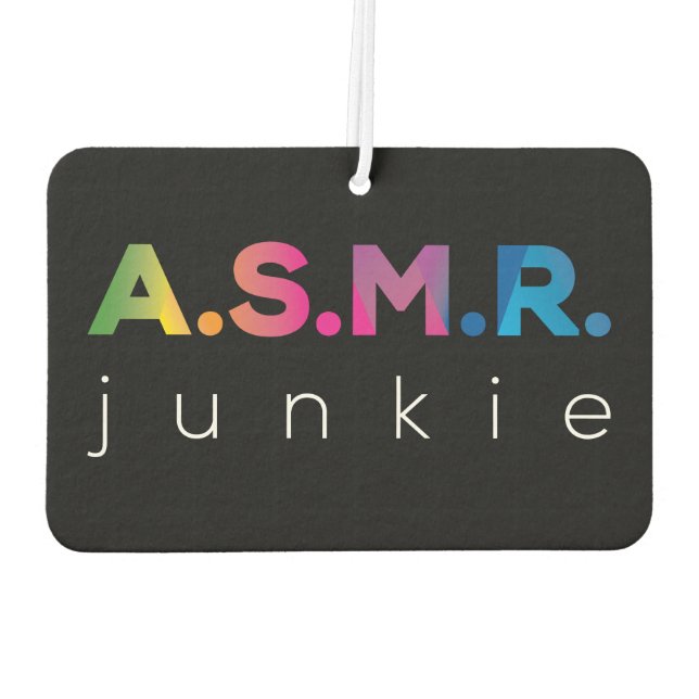ASMR Junkie Black  Car Air Freshener (Back)
