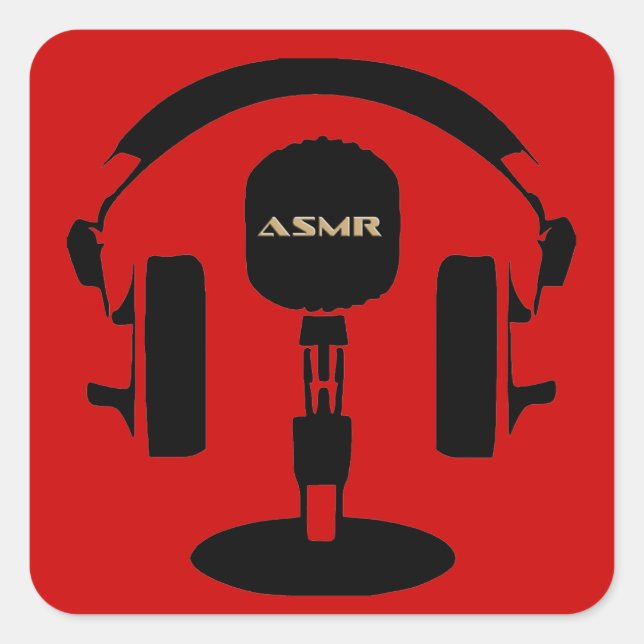 ASMR Logo Square Sticker (Front)