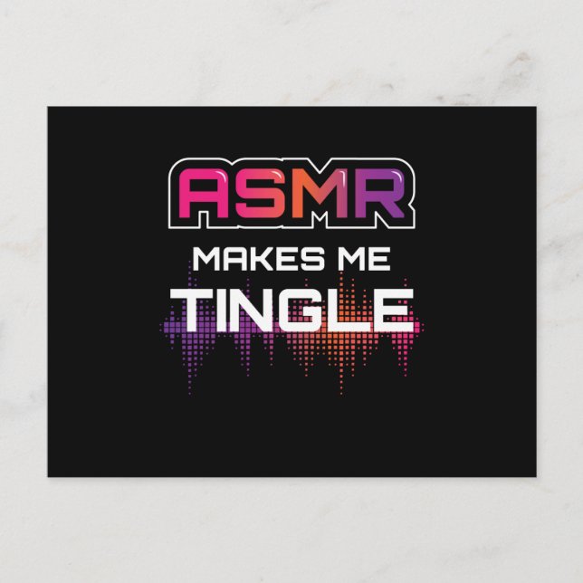 ASMR Makes Me Tingle Postcard (Front)