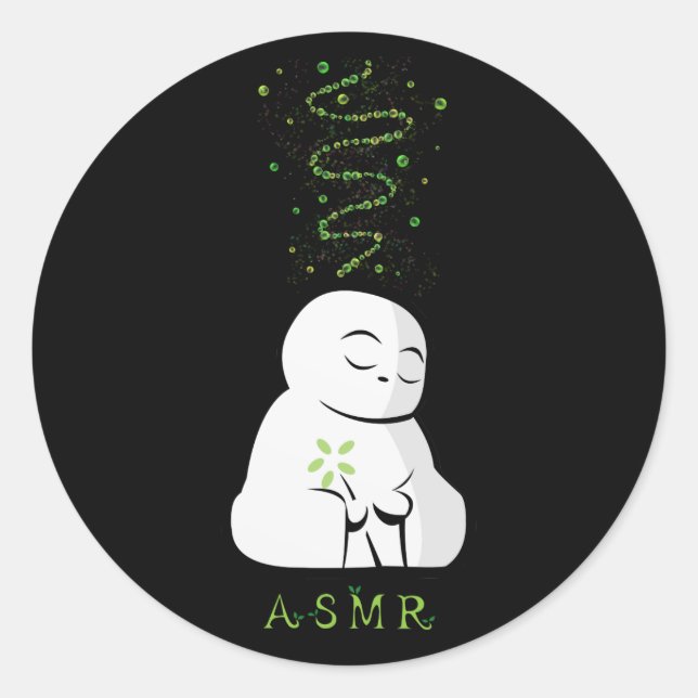 ASMR Tingles Classic Round Sticker (Front)