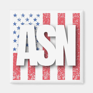 ASN - American State National American Peace Flag Magnet