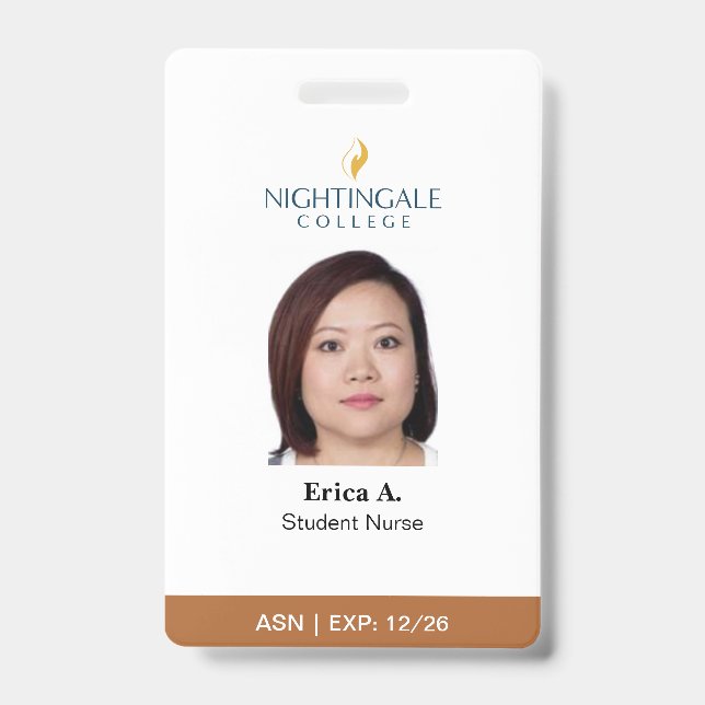 ASN Nurse Badge ID Badge (Front)