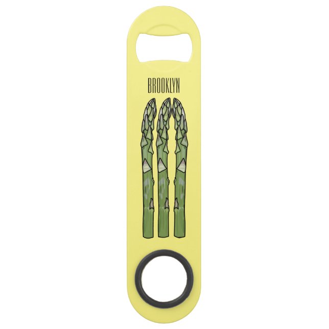 Asparagus cartoon illustration  (Front)