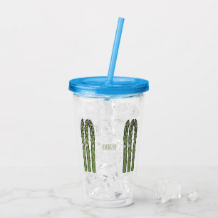 Asparagus cartoon illustration  acrylic tumbler