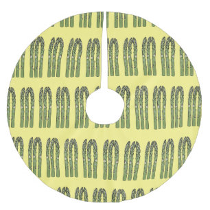 Asparagus cartoon illustration  brushed polyester tree skirt