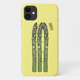 Asparagus cartoon illustration  iPhone 11 case