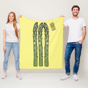 Asparagus cartoon illustration  fleece blanket