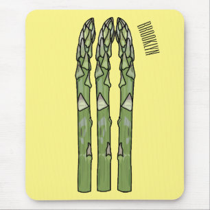 Asparagus cartoon illustration  mouse pad