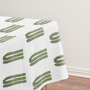 Asparagus cartoon illustration  tablecloth