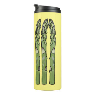Asparagus cartoon illustration thermal tumbler