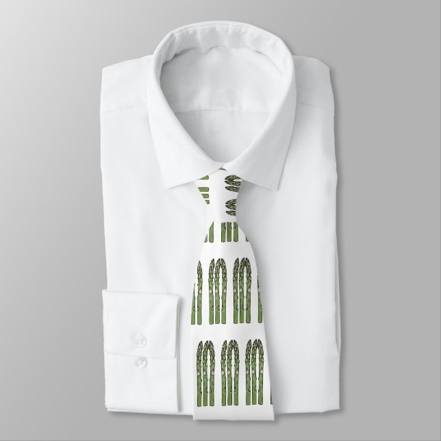 Asparagus cartoon illustration  tie (Tied)