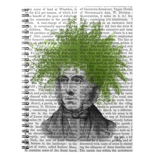 Asparagus Fern Head Plant Head Notebook (Front)