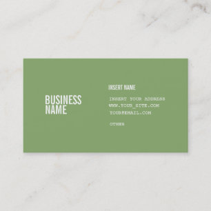 Asparagus Format With Columns Condensed Fonts Business Card