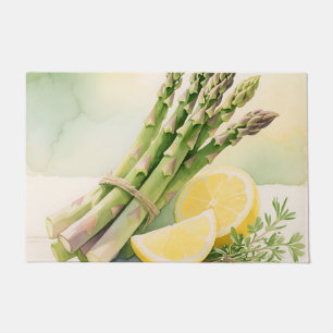 Asparagus Lemon Watercolor Doormat