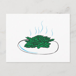 asparagus on a plate postcard