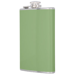 Asparagus (solid colour) hip flask