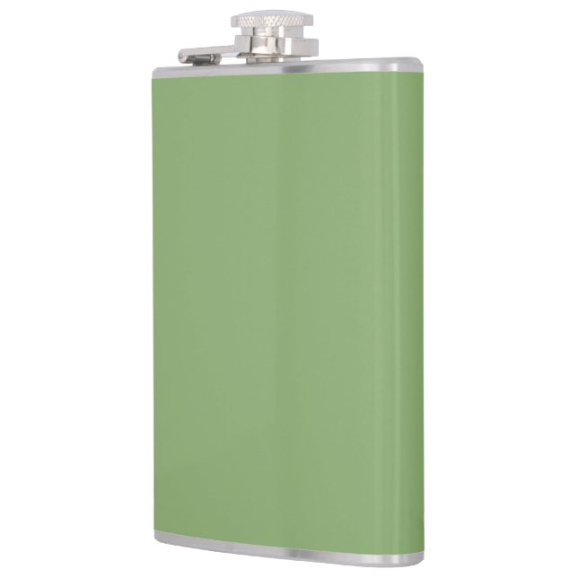 Asparagus (solid colour) hip flask (Left)