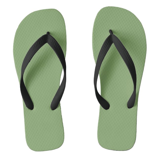 Asparagus (solid colour) thongs (Footbed)
