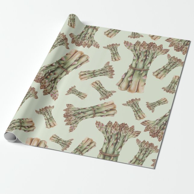 Asparagus Wrapping Paper (Unrolled)