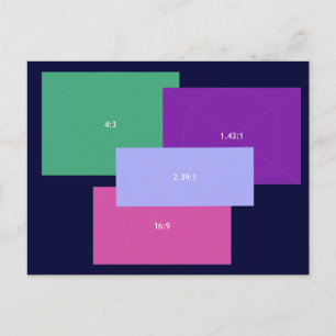 Aspect Ratio Colour Blocks Postcard