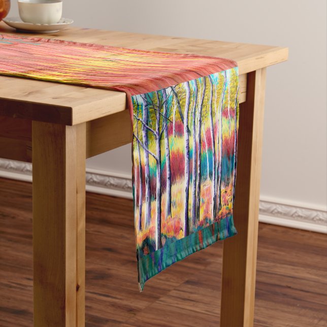 Aspen Abstract Tablerunner Short Table Runner (In Situ)