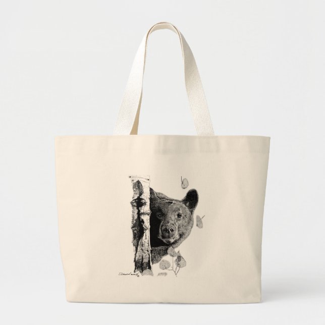 Aspen Bear Large Tote Bag (Front)