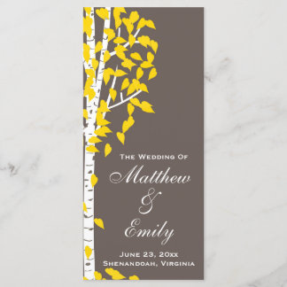 Aspen Birch Trees Wedding Program