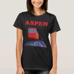 Aspen Cable Car Red Ski Retro Travel T-Shirt