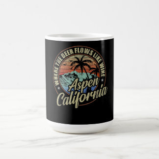 aspen california where beer flows like wine coffee mug