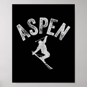 Aspen Co Ski Colorado Cool Aspen Skiing Co Winter  Poster