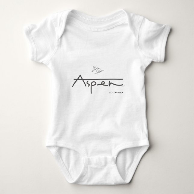 Aspen, Colorado Baby Bodysuit (Front)