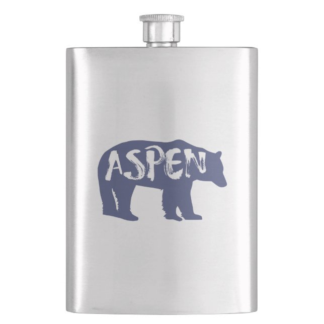 Aspen Colorado Bear Hip Flask (Front)