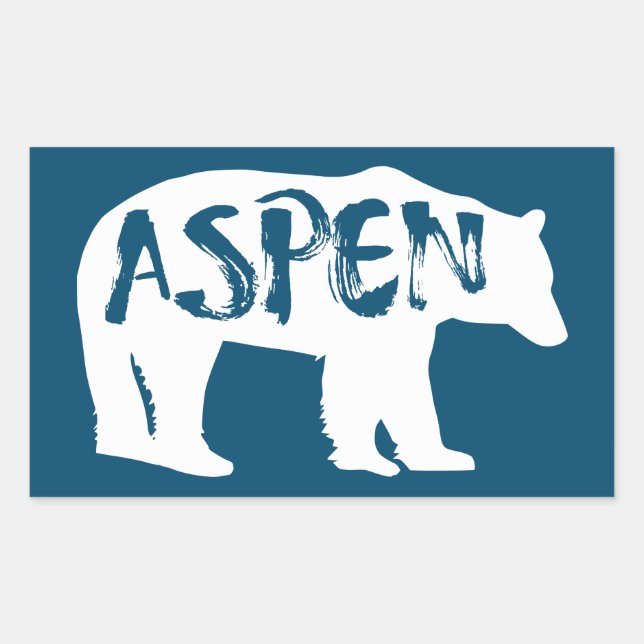 Aspen Colorado Bear Rectangular Sticker (Front)