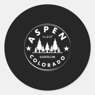 Aspen colorado - big mountain forest  classic round sticker