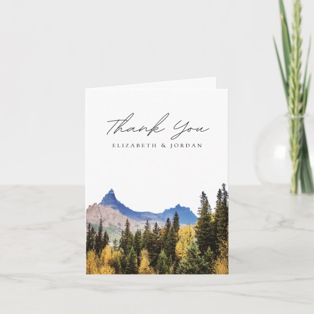 Aspen Colorado Blank Thank You Card (Front)