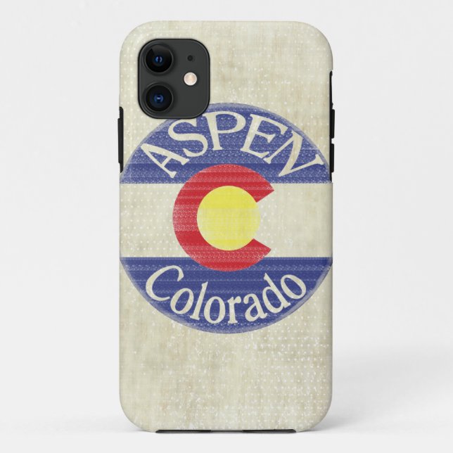 Aspen Colorado circle flag iphone 5 case (Back)