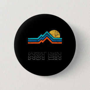 Aspen Colorado Co Mountain Skiing Vintage 80s Aspe 6 Cm Round Badge