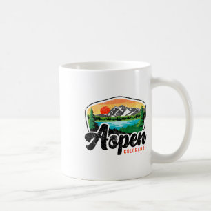 Aspen Colorado Co Mountain Skiing Vintage 80s Aspe Coffee Mug
