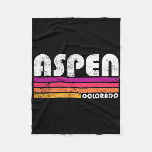 Aspen Colorado Co Mountain Skiing Vintage 80s Aspe Fleece Blanket