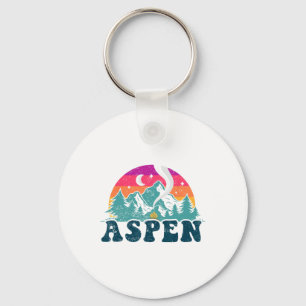 Aspen Colorado Co Mountain Skiing Vintage 80s Aspe Key Ring