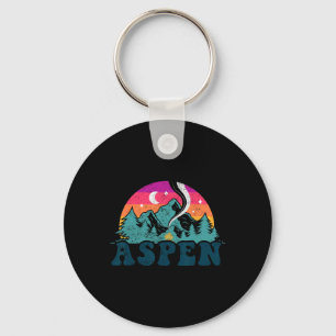 Aspen Colorado Co Mountain Skiing Vintage 80s Aspe Key Ring