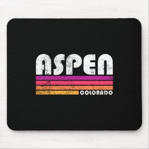 Aspen Colorado Co Mountain Skiing Vintage 80s Aspe Mouse Pad